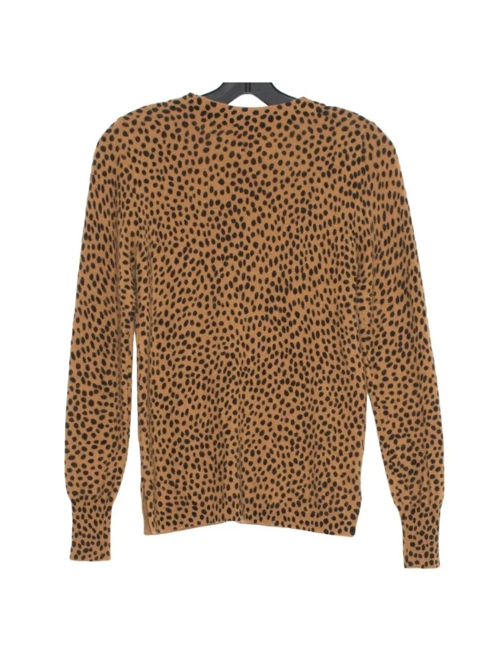 J .Crew Classic Cashmere Cheetah Teddie Sweater Size  Small ~ New No Tags